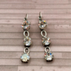 Crystal earring triple drop "Sadie" Clear Austrian crystal Gift for her birthday Hand-made jewelry Special occasion Unique handmade earring il fullxfull.6833457773 348c.jpg