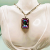 Crystal necklace "Misty" chunky Austrian crystal necklace Dramatic Womens jewelry Statement necklace Wedding accessories Special event il fullxfull.6841995021 s4b5.jpg