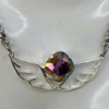 Swarovski crystal necklace "Evangeline" Austrian crystal Memorial necklace Guardian angel crystal jewelry Bereavement Angel wing necklace il fullxfull.6918692934 npar.jpg