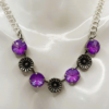 Swarovski crystal necklace "DeAnne" Austrian crystal Special event Handmade Womens jewelry Wedding accessory Unique floral purple necklace il fullxfull.6929720143 bm5o.jpg