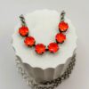 Orange Swarovski crystal necklace "Janice" Unique women jewelry gift il fullxfull.7850603837 jfxs.jpg
