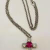 Pink Clear Crystal cross necklace "Mary" Religious women jewelry Faith necklace il fullxfull.7850647705 bsl1.jpg