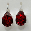 Swarovski Scarlet Red Pear Crystal Drop Earrings | Antique Silver Dangle Jewelry il fullxfull.7346158905 9qt1