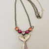 Mermaid Tail Necklace, Swarovski Pink Crystals, Resin Pendant, Ocean Inspired Jewelry il fullxfull.8110337474 pepe