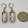 Clear Swarovski Crystal Leverback Earrings, Silver Plated, Handmade il fullxfull.8235112471 61jc
