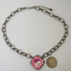 Pink Crystal Statement Necklace made with Swarovski sgl 0497 a resize