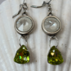 Green Peridot Crystal Earrings | Created with Genuine Swarovski Crystal sgl 0502 e