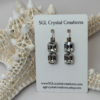 Clear Crystal Drop Earrings, Long Rectangular Crystal Earrings sgl 0504 m