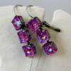 Ultra Pink Crystal Earrings, Pink Drop Earrings sgl 0506 d