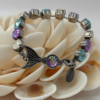 Purple and BlueMermaid Bracelet Created with Swarovski Crystals sgl 0536 f